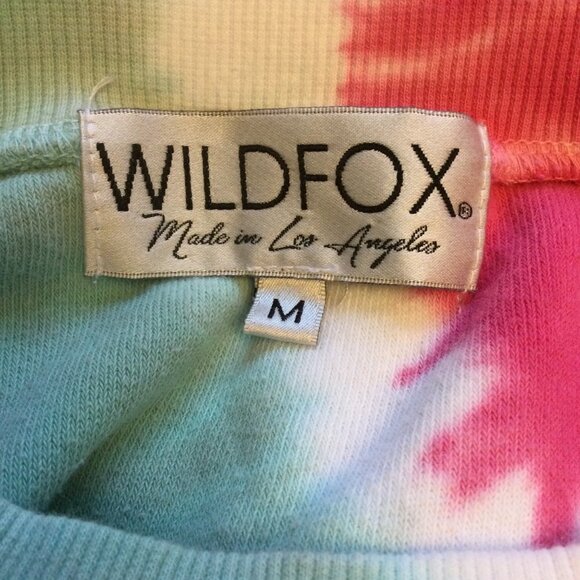 WIldfox womens tie dye sweatshirt top colorful size M long sleeve shirt - Picture 3 of 3